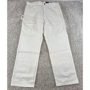Dickies Sherwin Williams White Relaxed Fit Painters Utility Pants Mens 36x30 NWT